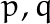 p,q