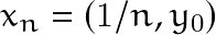 x_n=(1/n,y_0)