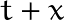 t+x