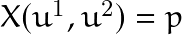 X(u^1,u^2)=p