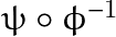 \psi \circ \phi^{-1}
