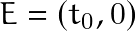 E=(t_0,0)