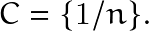 C=\{1/n\}.