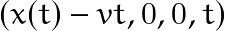 (x(t)-vt,0,0,t)