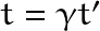 t=\gamma t'