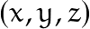 (x,y,z)