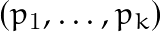 (p_1,\ldots,p_k)