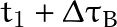 t_1 +\Delta \tau_B